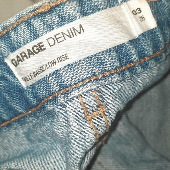 Garage Denim Low rise Ripped  Shorts - Picture 3 of 3